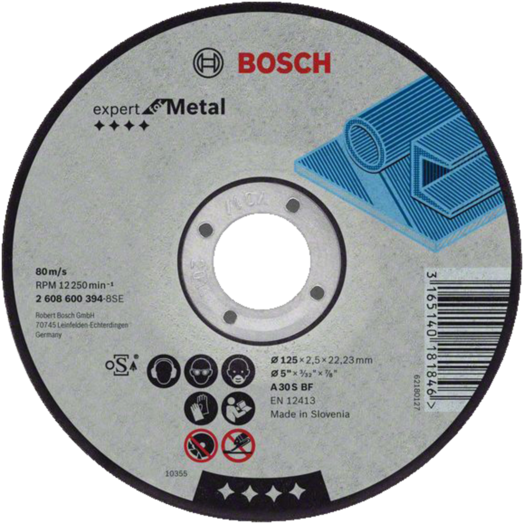 Bosch skæreskive til metal Ø125X2,5 mm.