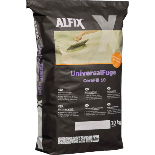 Alfix CeraFill 10 Colour 20 kg antracitgrå