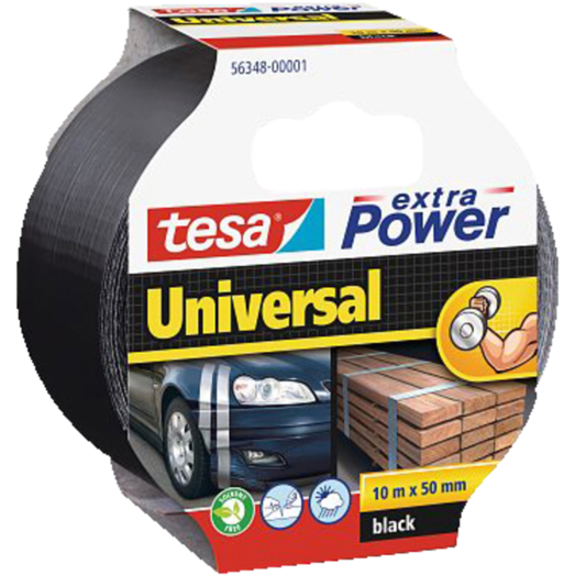 Tesa® extra Power Universal lærredstape sort 50 mm 