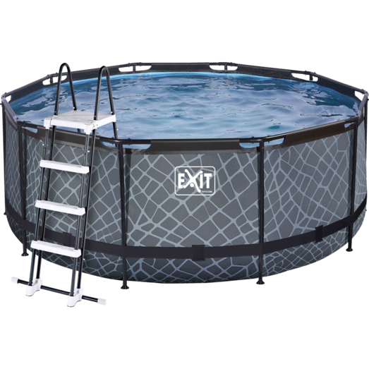 Exit Stone pool m/filter og stige Ø360x122 cm 