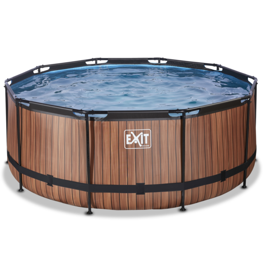 Exit Wood pool m/filter og stige Ø360x122 cm 