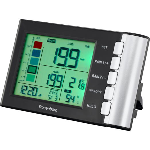 Rosenborg RG5360 regnmåler med indendørs termometer