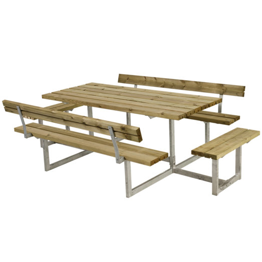 Plus Basic bord/bænkesæt med 2 ryglæn og påbygninger 260 cm