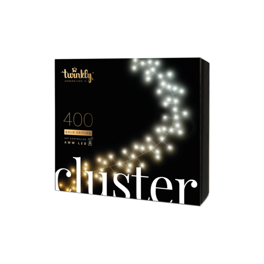 Twinkly Light Cluster 400 LED lyskæde 6m Gold edition