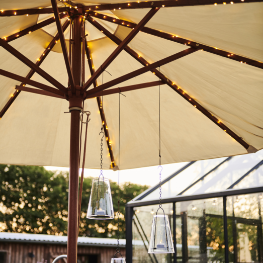 Sirius Knirke Solar lyskæde t/parasol 128 LED udendørs 8x2 m