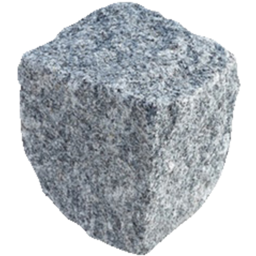 Granit chaussésten 9x9x8 cm grå