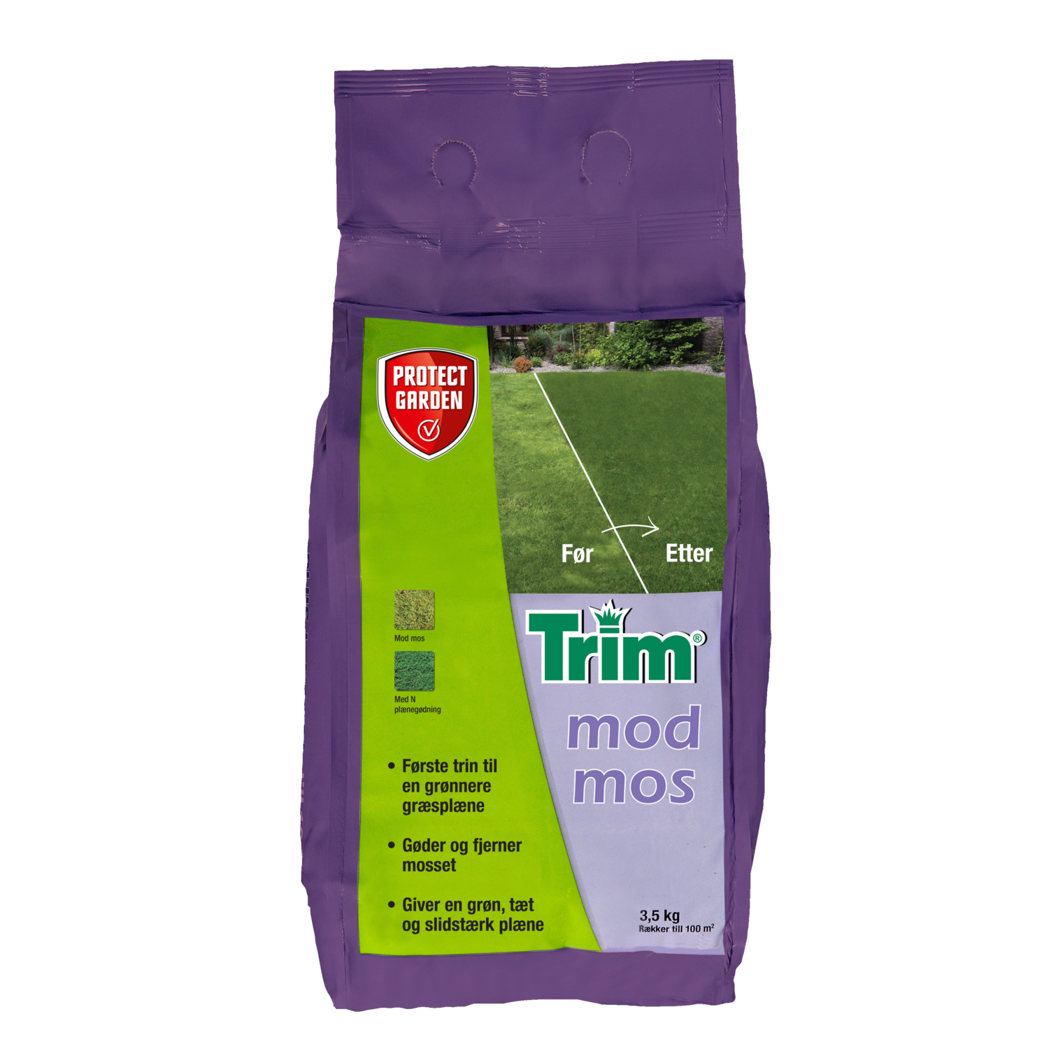 Trim® mos kg/100 m² - Køb her og få en flot stærk græsplæne