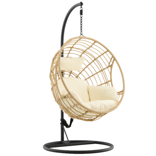 Venture Design Viga hængestol rund inkl. hvid hynde