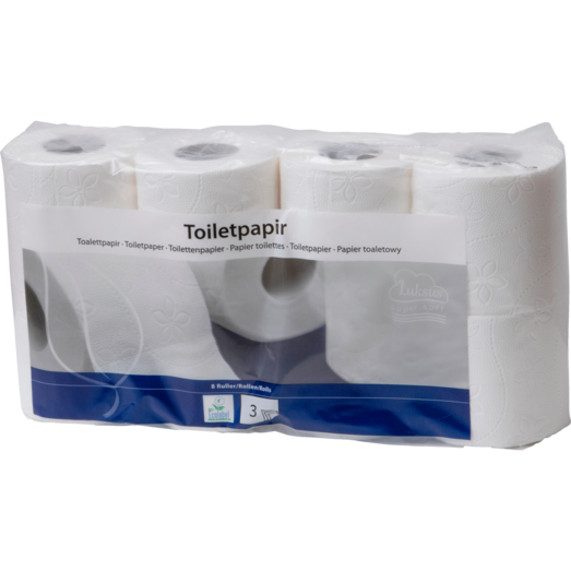 Abena toiletpapir 3-lags 18x9,5cm 8 ruller