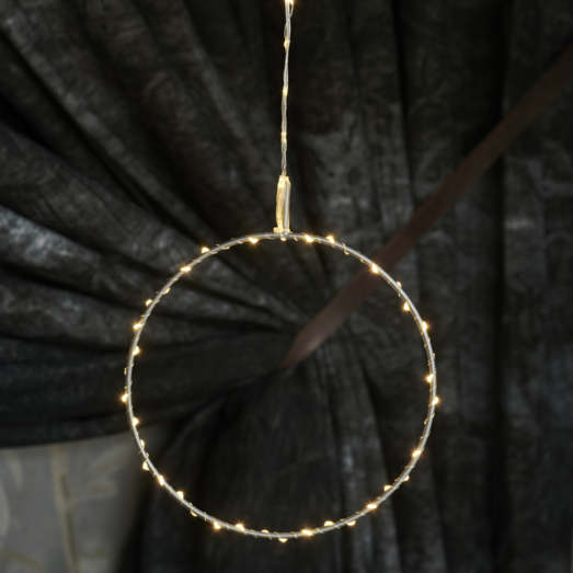 Sirius Liva cirkel m/LED-lys Ø20 cm sølv