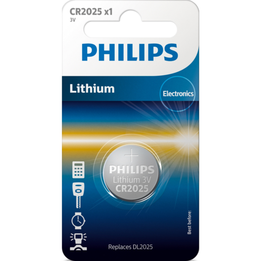 Philips CR2025 knapcellebatteri 1 stk.