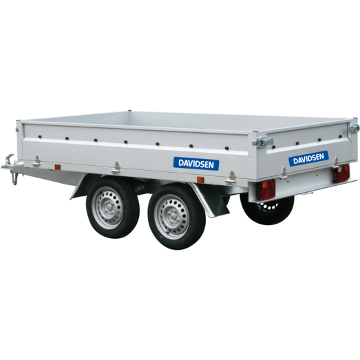 Davidsen boogie trailer u/ bremser 2 aksler 750 kg totalvægt