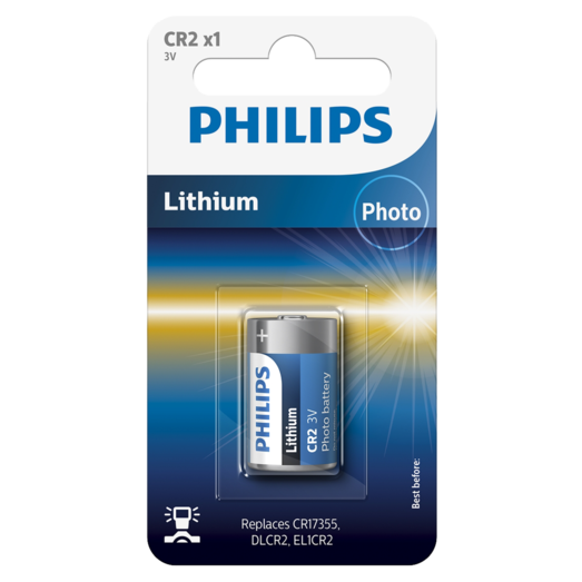 Philips fotolithium CR2 batteri 1 stk. 