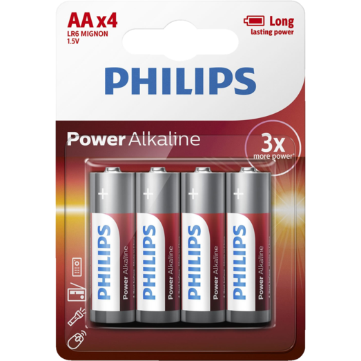 Philips Power alkaline LR6/AA batteri 4 stk.