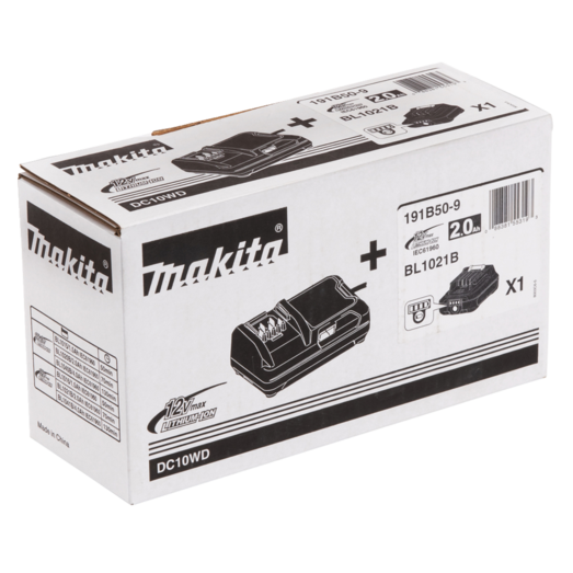 Makita batteripakke 12V Li-ion 1xBL1021B+1xDC10WD