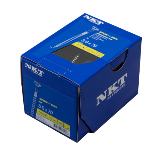 NKT Spun+universalskrue 5,0 mm SUH TX20 A4 rustfrit