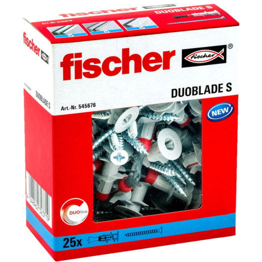 Fischer DuoBlade S gipspladedyvel m/skrue 25 stk