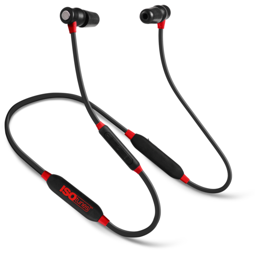 ISOTunes Xtra 2,0 EN352 høretelefoner rød/sort