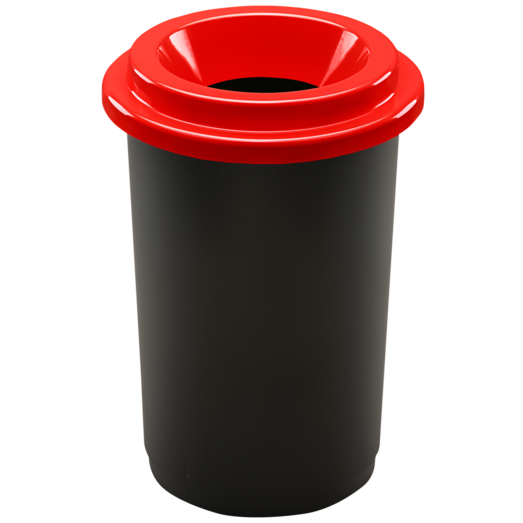 Affaldsspand eco 50 liter, rød låg