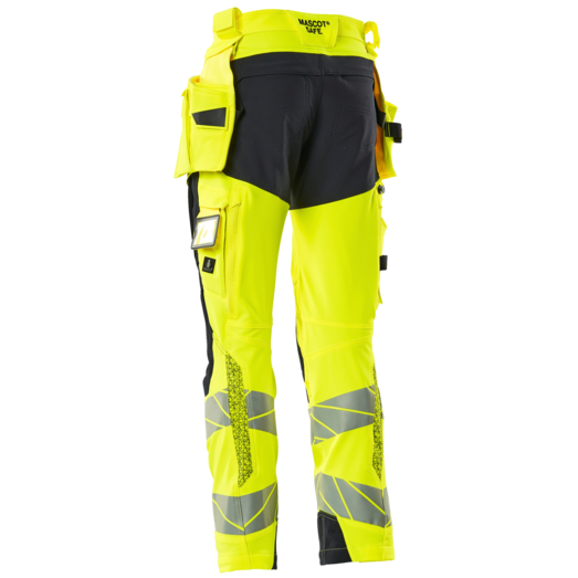 Mascot Accelerate Safe bukser med hængelommer hi-vis gul/mørk marine