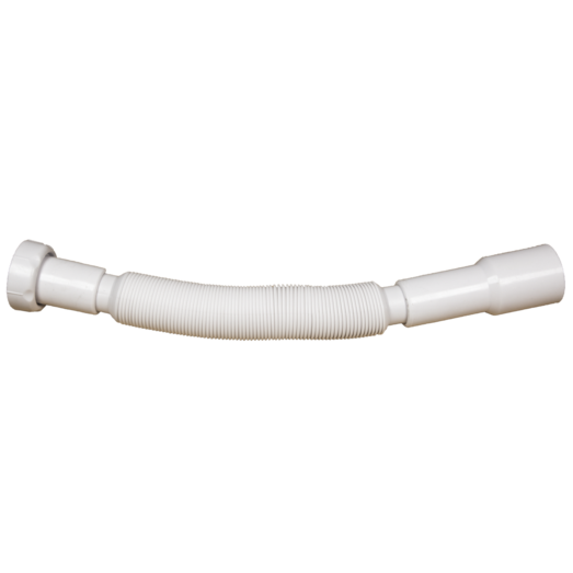 Afløbsslange t/håndvask flexibel 1 1/4"x32/40 mm hvid