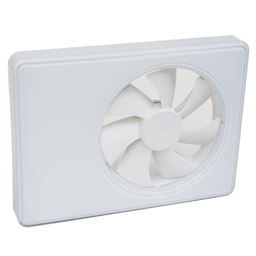 Duka SmartFan TH ventilator m/fugt og tidsstyring Ø100-125 mm hvid