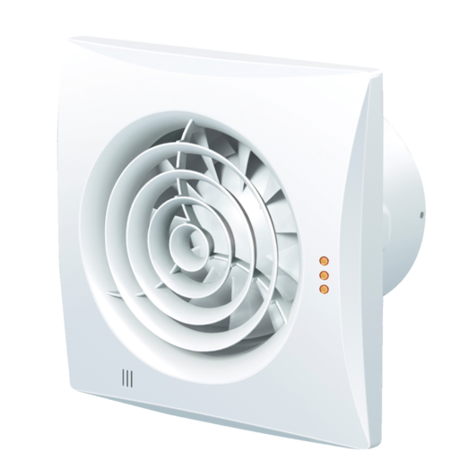 Duka ventilator PRO 30 TH fugt og tidsstyret - hvid - Ø100 mm