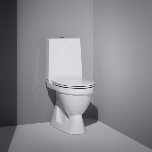 Laufen Rigo toilet m/skjult S-lås hvid