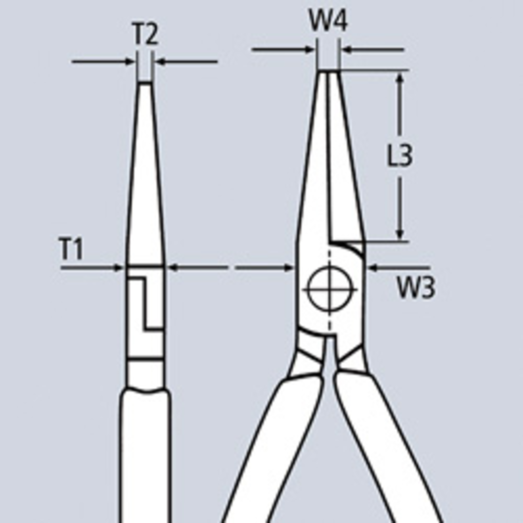 Knipex spidstang med skær og flerkomponent håndtag 200 mm