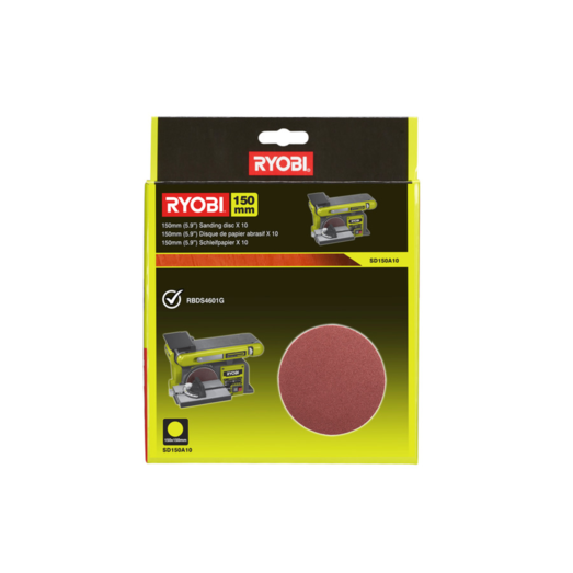 Ryobi SD150A10 slibeskiver Ø150 mm K80 10 stk