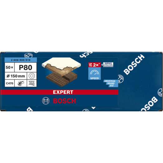 Bosch Expert C470 sliberondeller til excentersliber Ø150 mm 50 stk