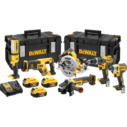 DeWALT DCK623P3-QW 6 pak elværktøj med 3x5.0 Ah batterier