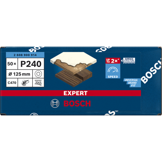 Bosch Expert C470 sliberondeller til excentersliber Ø125 mm 50 stk