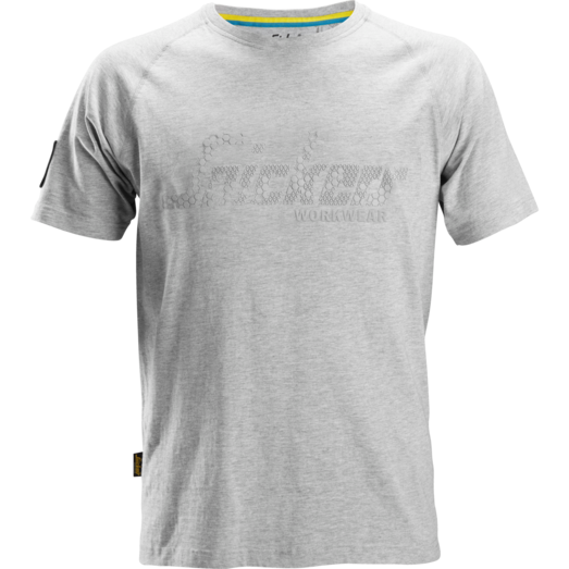 Snickers Workwear t-shirt kortærmet logo lys gråmeleret 