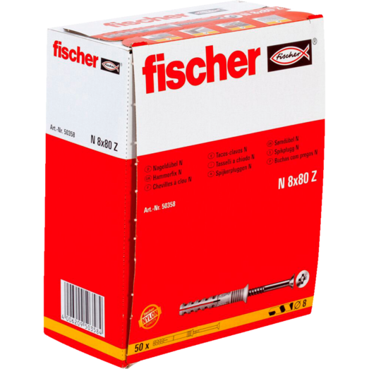 Fischer sømdyvel 8x80/40 N-S 50 stk 