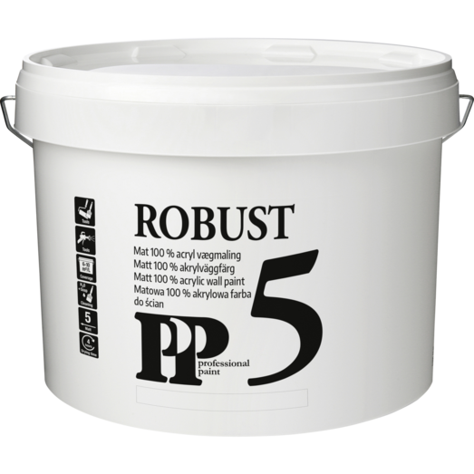 PP Acrylmaling Robust 5, hvid S0500-N 9,1 L