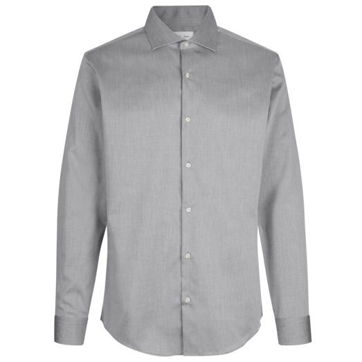 ID Seven Seas Fine Twill modern fit skjorte herre silver grey