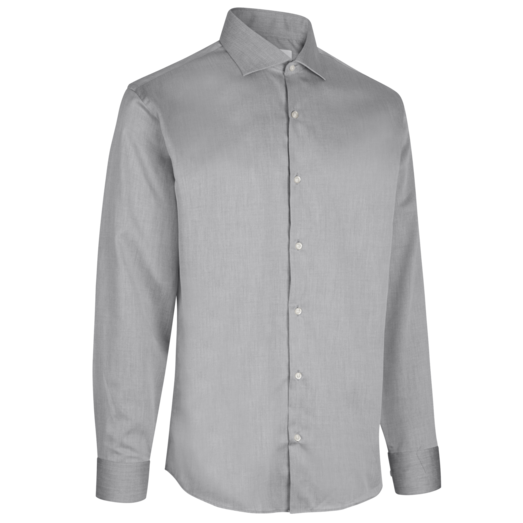 ID Seven Seas Fine Twill modern fit skjorte herre silver grey