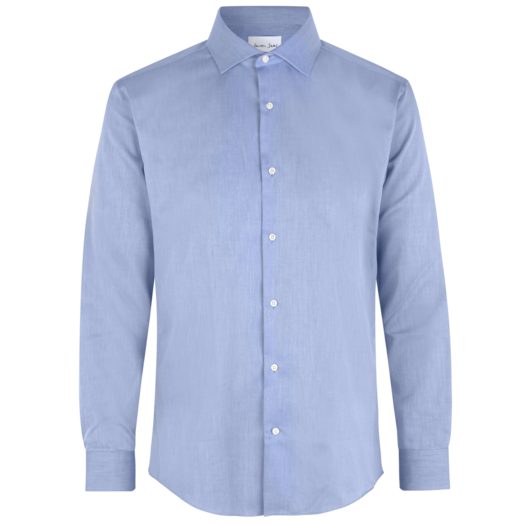 ID Seven Seas Fine Twill modern fit skjorte herre lys blå