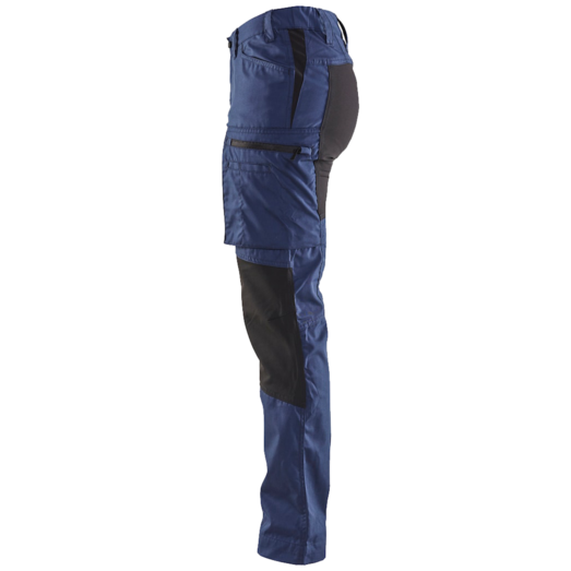 Blåklæder dame service bukser med stretch marineblå/sort