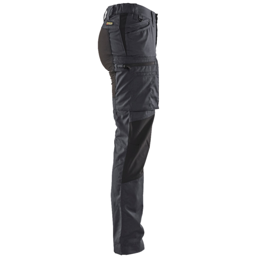 Blåklæder dame service bukser med stretch mørk grå/sort