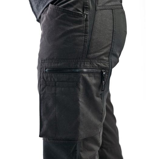 Blåklæder dame service bukser med stretch mørk grå/sort