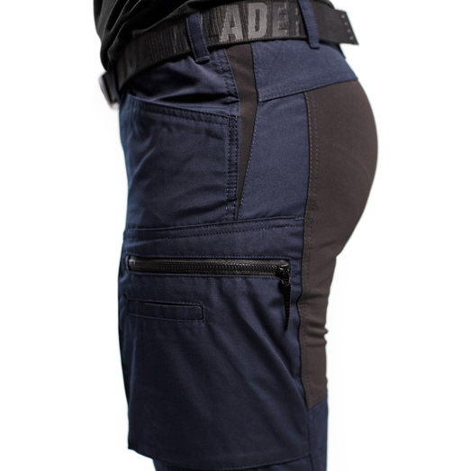 Blåklæder dame service bukser med stretch mørk marineblå/sort