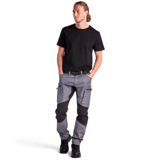 Blåklæder service bukser med stretch grå/sort