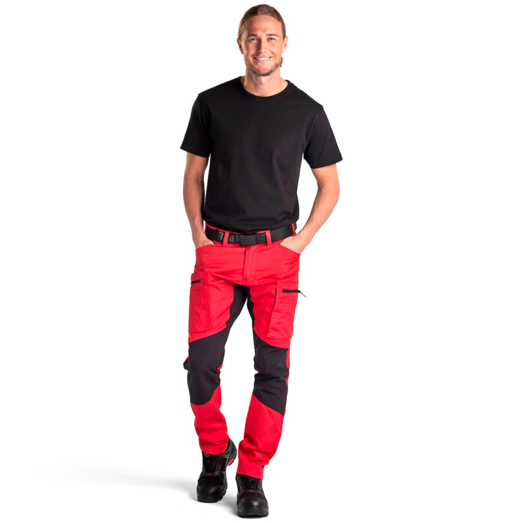 Nyttig handicap nøgle Blåklæder service bukser med stretch rød/sort