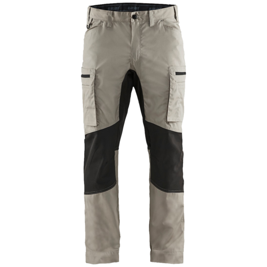 Blåklæder service bukser med stretch sand/sort