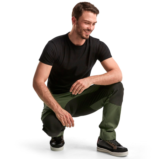 Blåklæder service bukser med stretch army grøn/sort