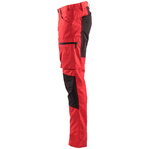 Blåklæder service bukser med stretch rød/sort
