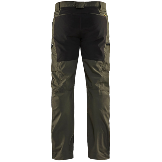 Blåklæder service bukser med stretch olivengrøn/sort