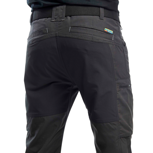 Blåklæder service bukser med stretch mørk grå/sort 